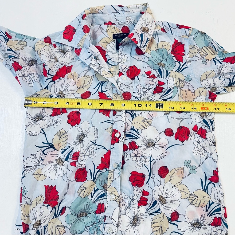 Ann Taylor blouse floral size xxs petite - Picture 8 of 8